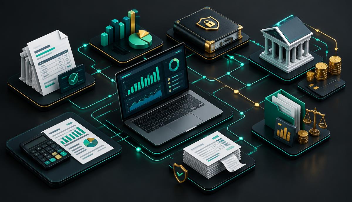 Fluxos financeiros, bancários e gerenciais conectados com segurança — artigo sobre Financeiro